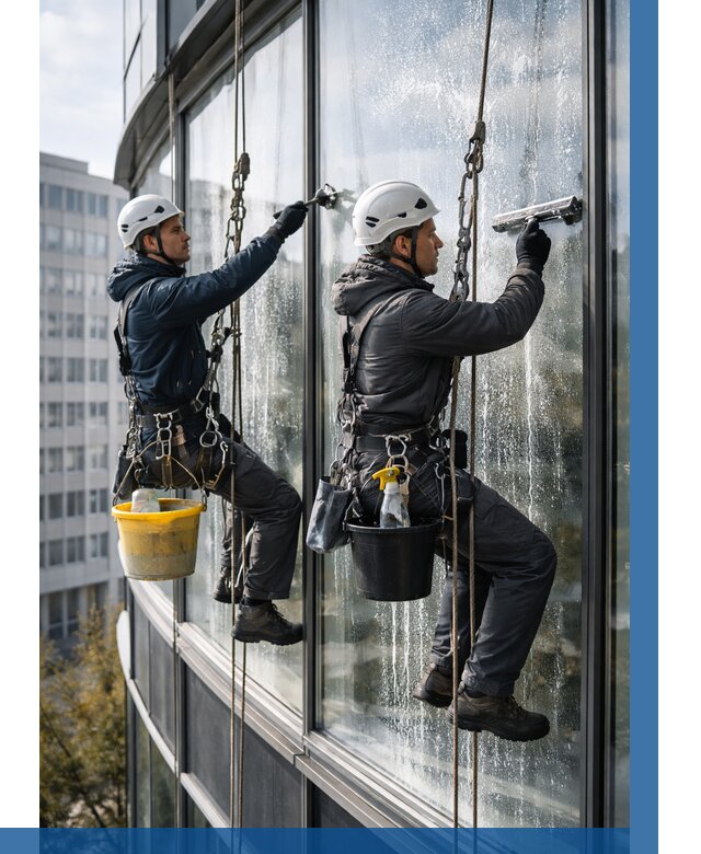 Мойка панорамных окон в Осинниках от 359 р. заказать у ВЫСОТНИК-Снн