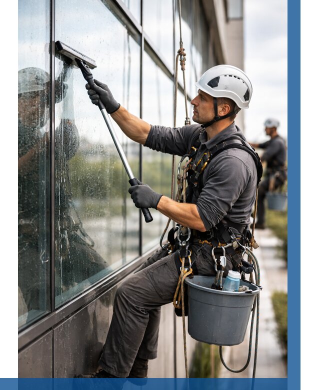 Мойка стеклянных фасадов в Осинниках от 205 р. | ВЫСОТНИК-Снн