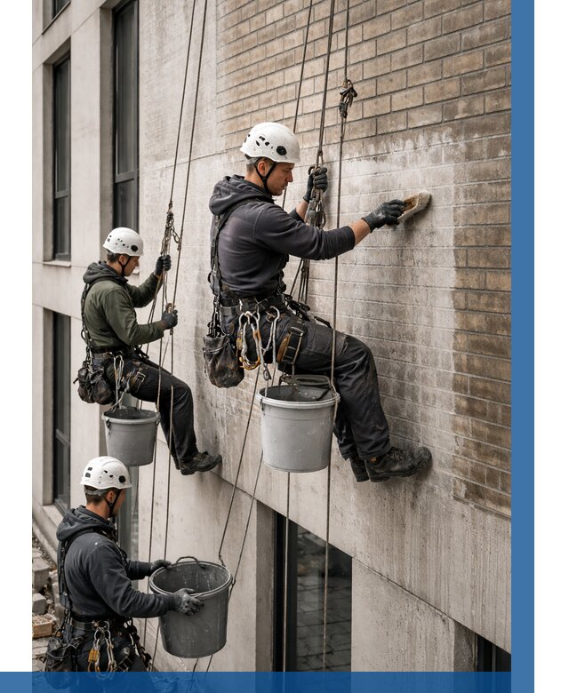 Удаление высолов с фасада в Осинниках от 256 р. | ВЫСОТНИК-Снн