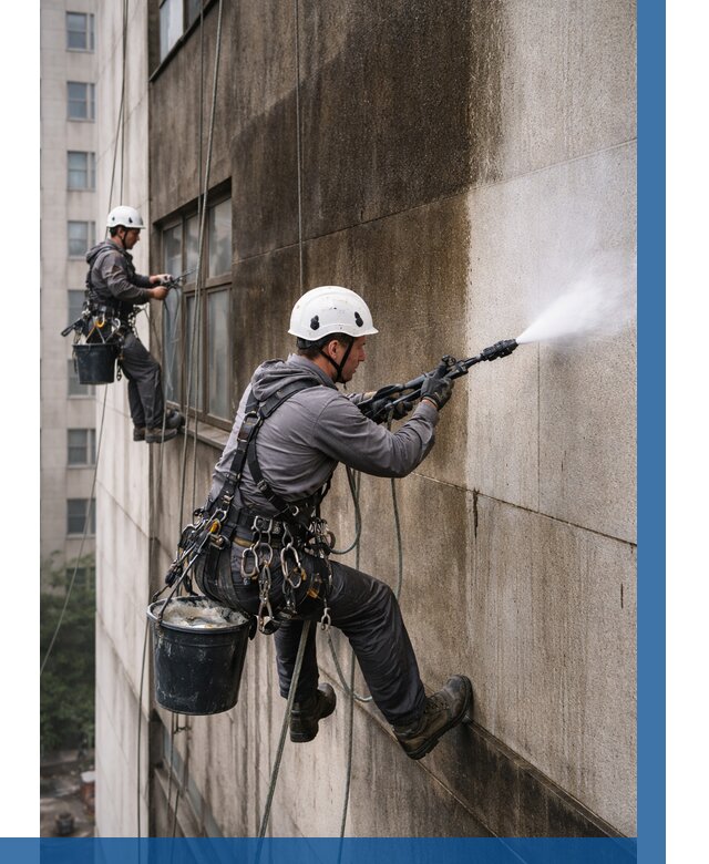 Очистка фасада от копоти в Осинниках от 256 р. | ВЫСОТНИК-Снн