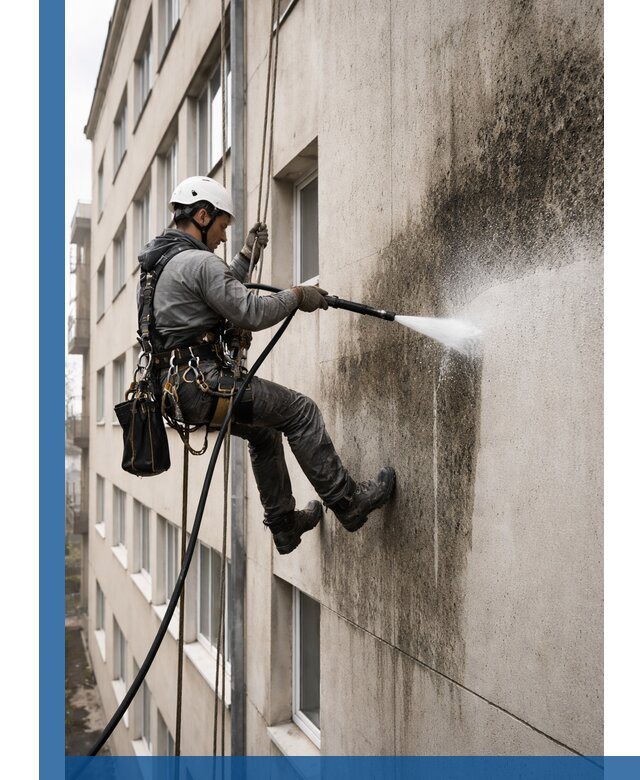 Профессиональная очистка фасадов от плесени в Осинниках