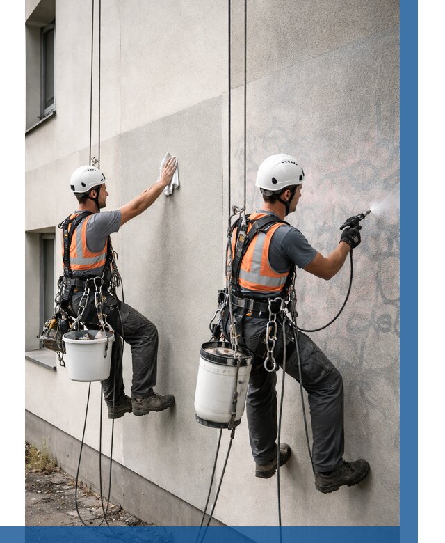 Антиграффити покрытие фасада в Осинниках от 615 р. | ВЫСОТНИК-Снн