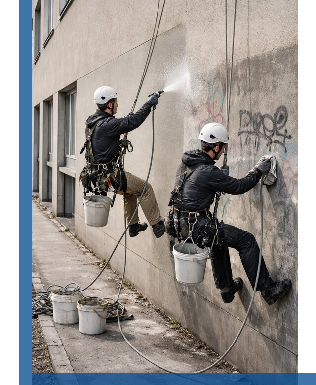 Антиграффити покрытие фасада с защитой от надписей в Осинниках