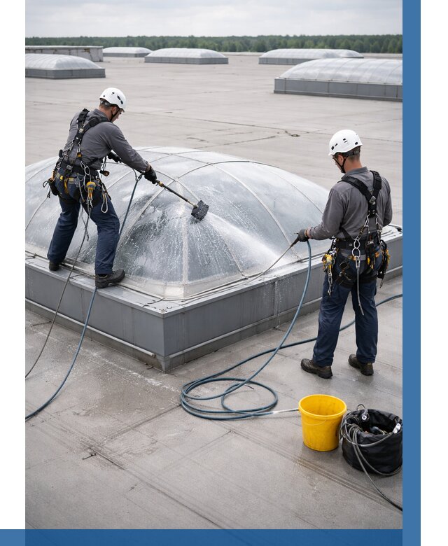 Мойка зенитных фонарей в Осинниках, заказать от 4613 р. | ВЫСОТНИК-Снн