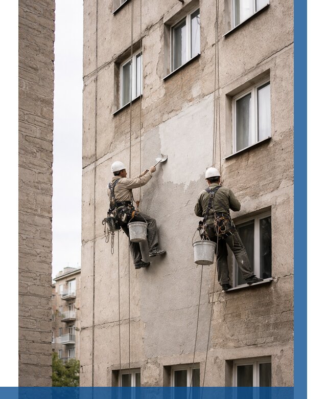 Косметический ремонт фасада в Осинниках от 1128 р. | ВЫСОТНИК-Снн