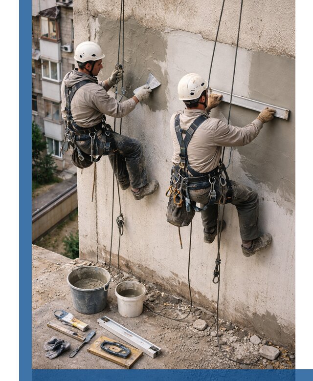 Комплексный ремонт штукатурного фасада с гарантией в Осинниках