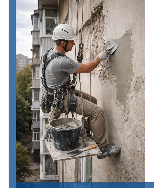 Восстановление фасадной штукатурки в Осинниках с гарантией качества