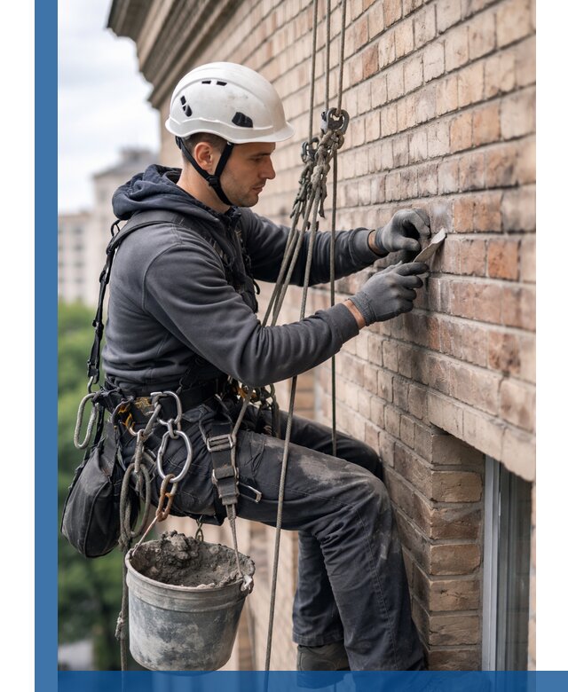 Качественный ремонт кирпичной кладки фасада в Осинниках с гарантией