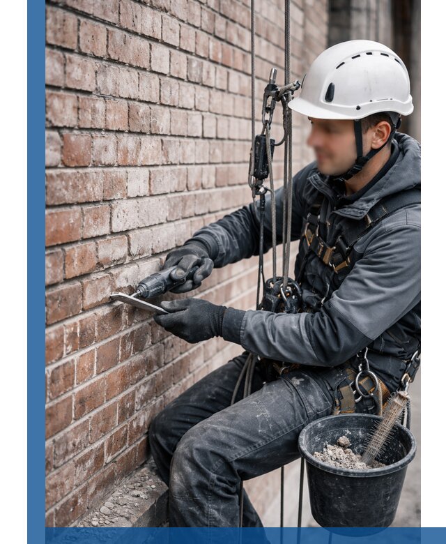 Расшивка кирпичных швов фасадов и стен, ремонт в Осинниках