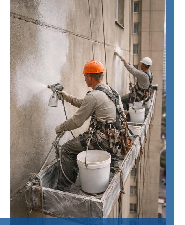 Грунтовка фасада на высоте в Осинниках от 123 р. | ВЫСОТНИК-Снн