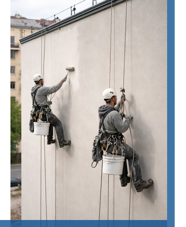 Покраска оштукатуренного фасада в Осинниках от 328 р. | ВЫСОТНИК-Снн