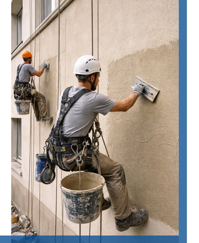 Декоративная штукатурка фасада в Осинниках от 1230 р. | ВЫСОТНИК-Снн