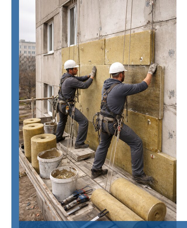 Утепление фасада минватой в Осинниках под ключ с гарантией