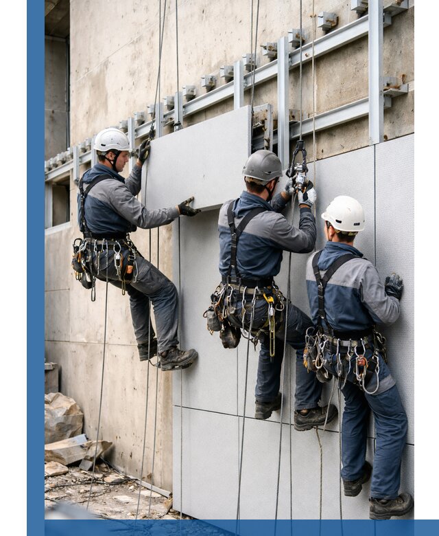 Монтаж вентилируемого фасада в Осинниках под ключ с гарантией качества