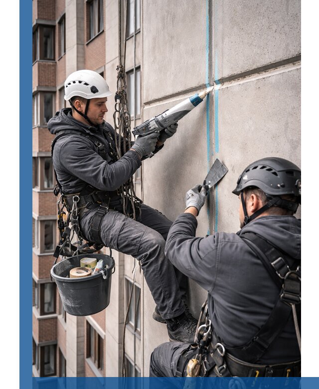 Вторичная герметизация швов фасада и кровли в Осинниках