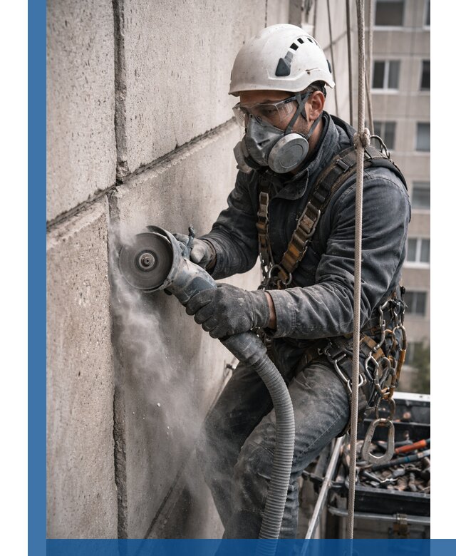 Штробление межпанельных швов в Осинниках качественно и быстро