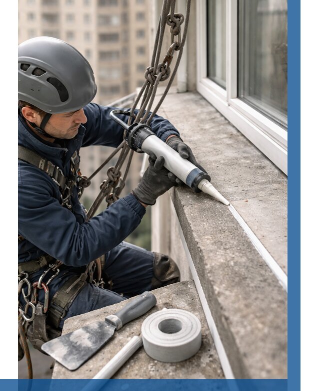 Герметизация балконного козырька в Осинниках от 4613 р. | ВЫСОТНИК-Снн