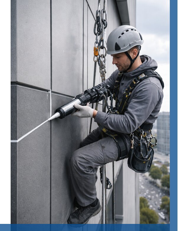 Герметизация стыков фасадных панелей в Осинниках от 6663 р.| ВЫСОТНИК-Снн