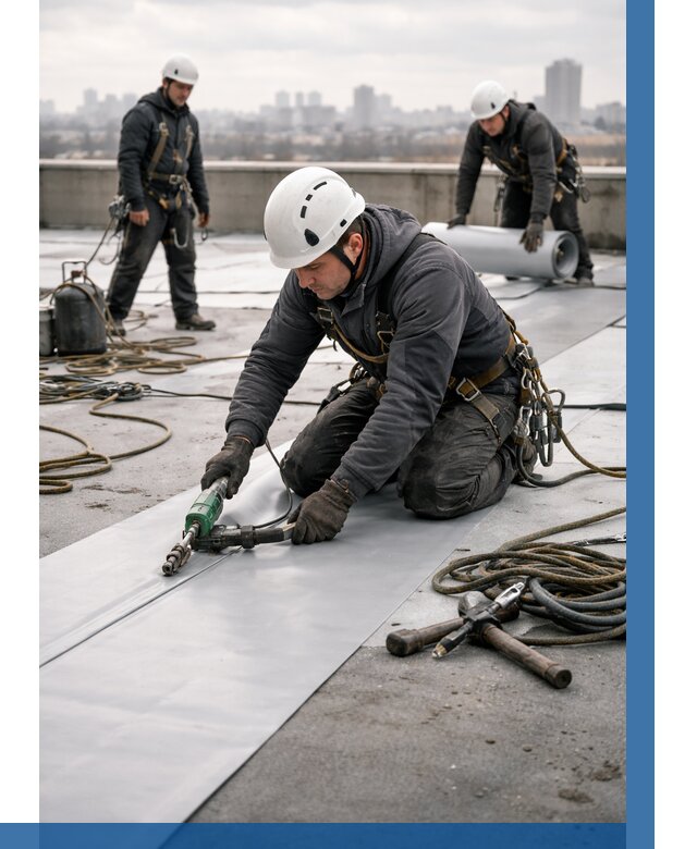 Ремонт мембранной кровли в Осинниках от 1845 р./м2 | ВЫСОТНИК-Снн