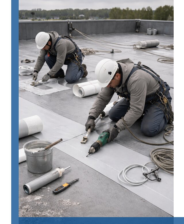 Ремонт мембранной кровли в Осинниках качественно и с гарантией