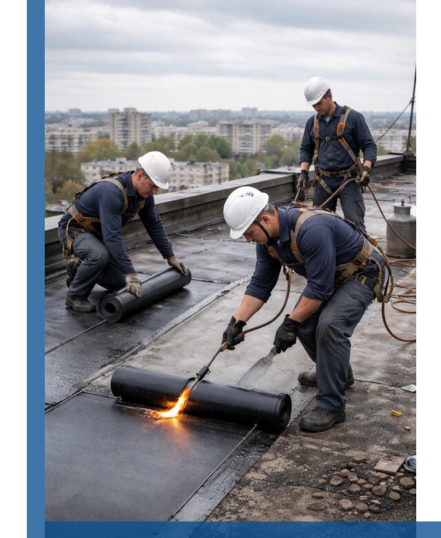 Ремонт наплавляемой кровли в Осинниках качественно и надежно