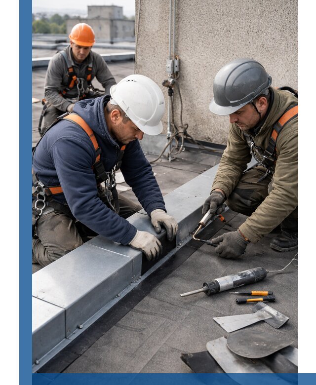 Ремонт кровельных примыканий в Осинниках профессионально