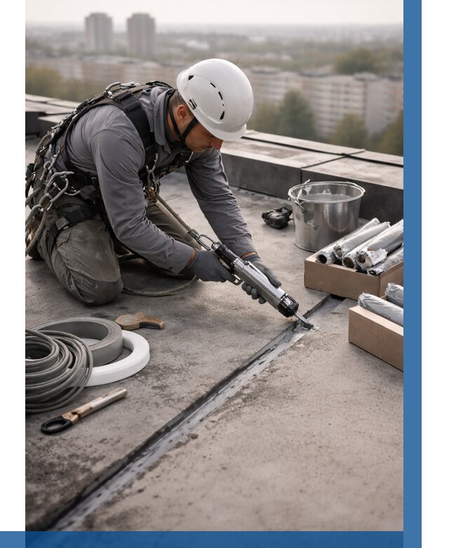 Герметизация швов кровли в Осинниках от 461 р./м2 | ВЫСОТНИК-Снн