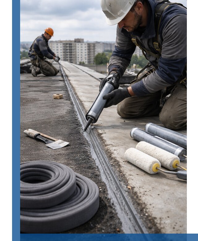 Герметизация швов кровли в Осинниках с гарантией герметичности