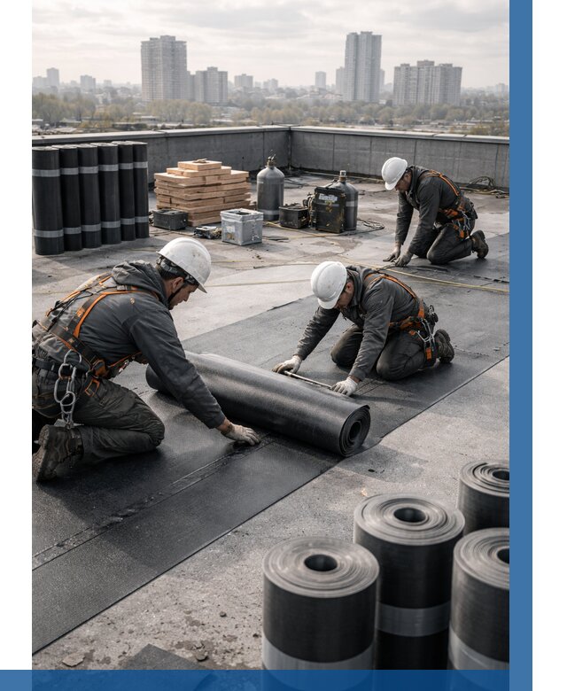 Монтаж мягкой кровли под ключ в Осинниках от 461 р. | ВЫСОТНИК-Снн