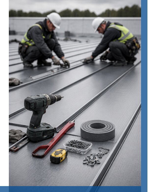 Монтаж фальцевой кровли в Осинниках от 1845 р. | ВЫСОТНИК-Снн