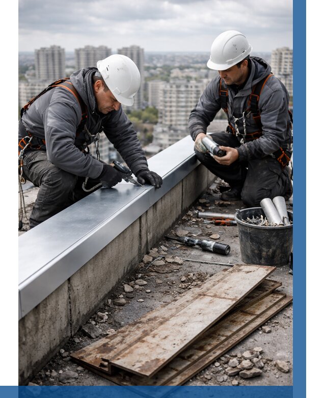 Замена парапетных крышек под ключ в Осинниках от 1230 р. | ВЫСОТНИК-Снн