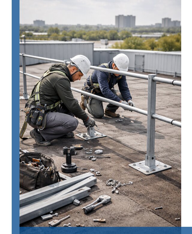 Монтаж кровельного ограждения в Осинниках под ключ с гарантией