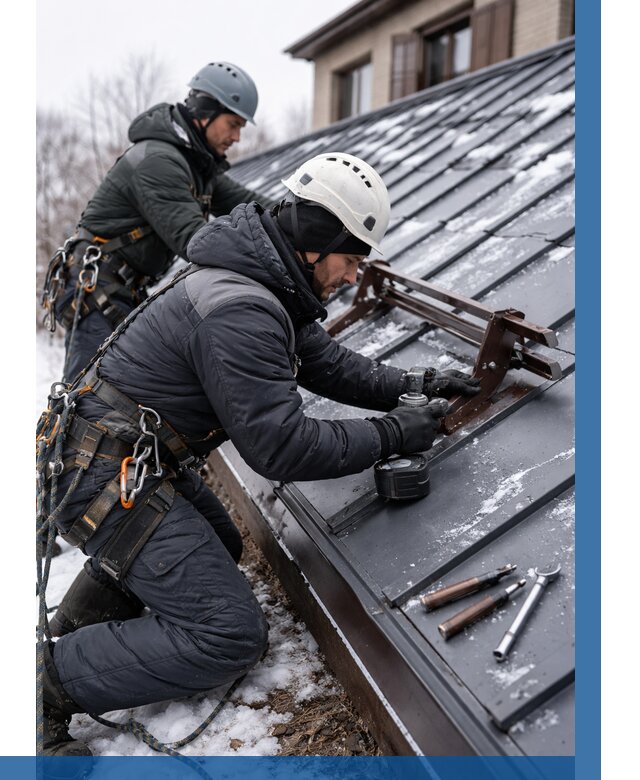 Монтаж снегозадержателей в Осинниках от 461 р. | ВЫСОТНИК-Снн