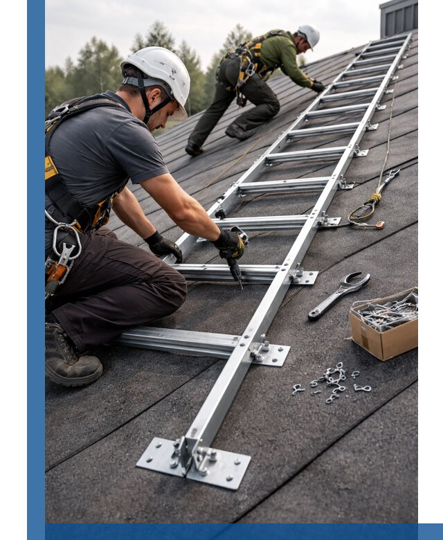 Профессиональный монтаж кровельной лестницы в Осинниках под ключ