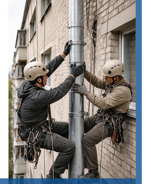 Замена водосточных труб в Осинниках от 6663 р. | ВЫСОТНИК-Снн