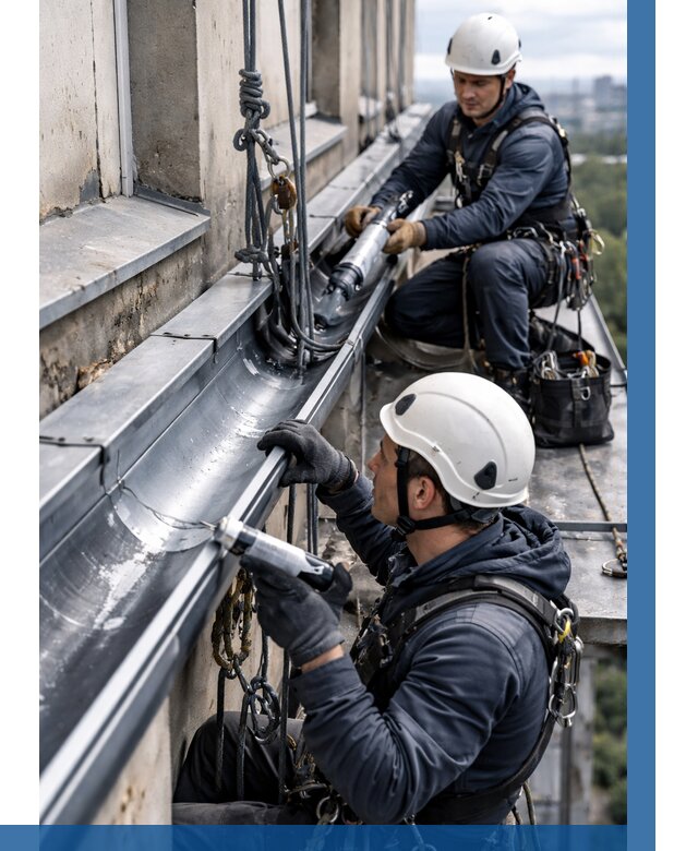 Ремонт водосточных желобов в Осинниках от 6663 р. | ВЫСОТНИК-Снн