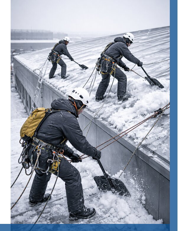 Очистка навесов от снега в Осинниках от 4613 р. | ВЫСОТНИК-Снн