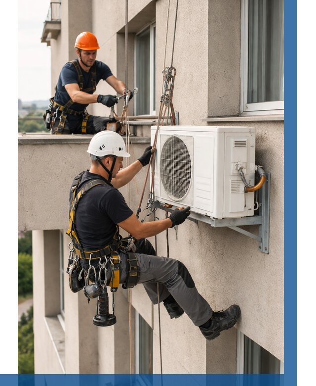 Монтаж внешнего блока кондиционера в Осинниках от 6663 р. | ВЫСОТНИК-Снн