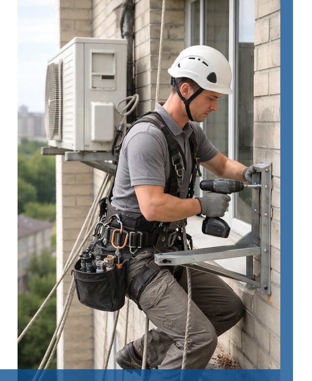 Установка кронштейнов кондиционера в Осинниках от 3588 р. | ВЫСОТНИК-Снн