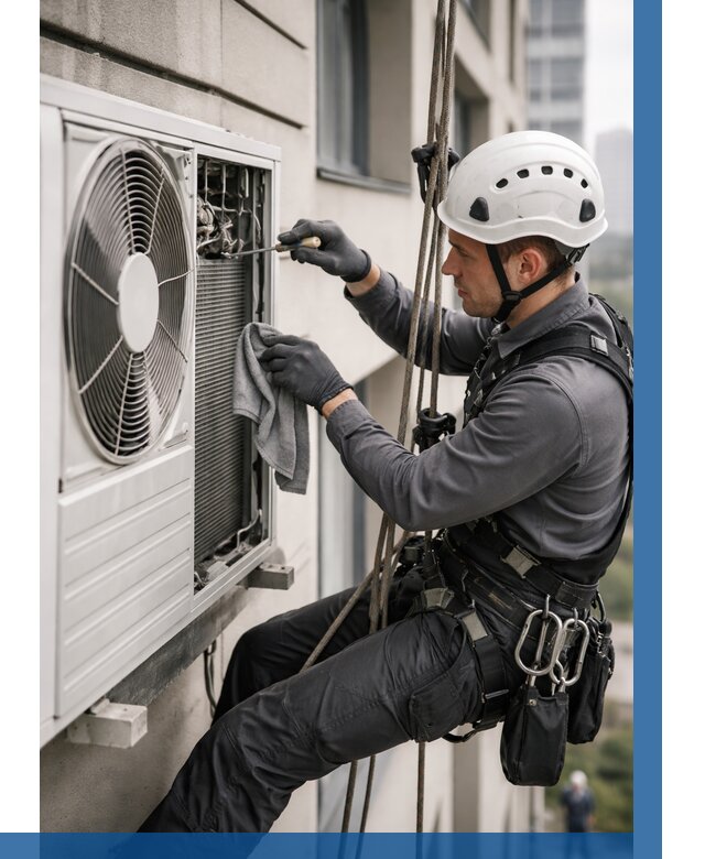 Обслуживание внешнего блока кондиционера в Осинниках от 2768 р.ВЫСОТНИК-Снн