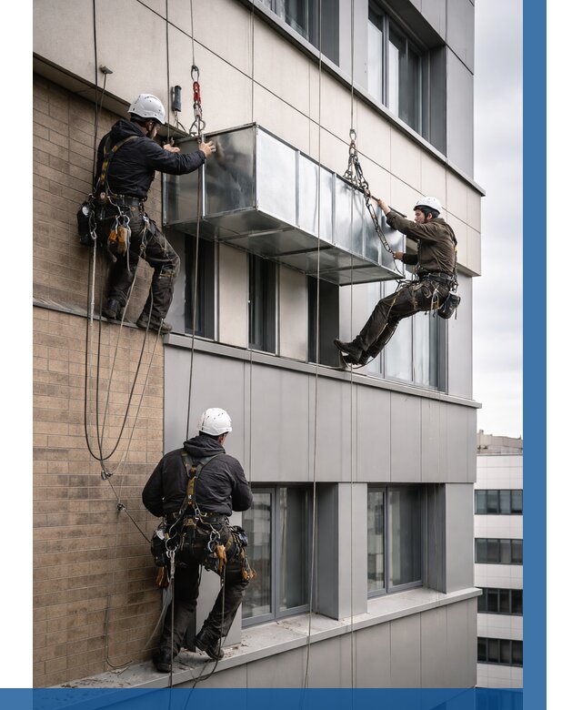 Монтаж воздуховодов на фасаде в Осинниках от 1538 р. | ВЫСОТНИК-Снн