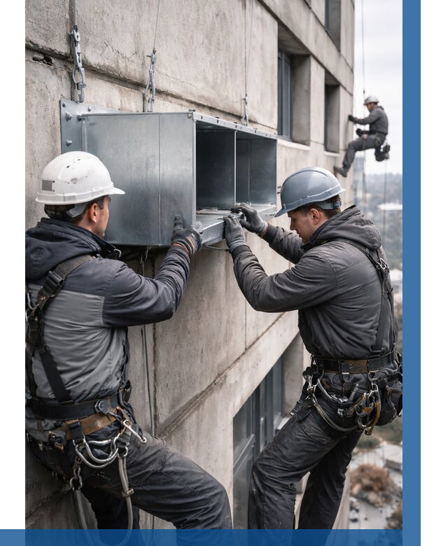 Монтаж вентиляционных коробов в Осинниках от 3075 р. | ВЫСОТНИК-Снн