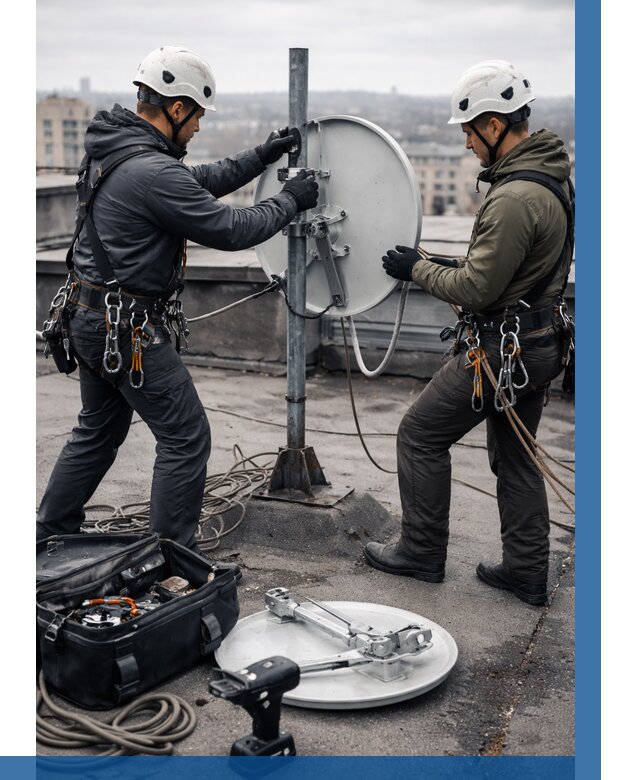 Демонтаж антенн на крыше в Осинниках от 4613 р. | ВЫСОТНИК-Снн