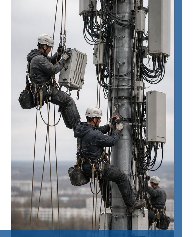 Монтаж оборудования связи на мачте в Осинниках от 7688 р. | ВЫСОТНИК-Снн