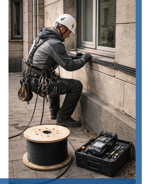 Прокладка оптоволоконного кабеля в Осинниках от 820 р. | ВЫСОТНИК-Снн