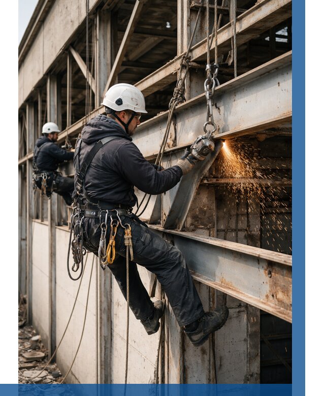 Демонтаж металлоконструкций на высоте в Осинниках от 6663р. |ВЫСОТНИК-Снн