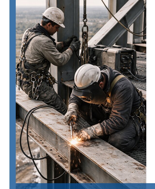 Высотные сварочные работы в Осинниках для промышленных объектов