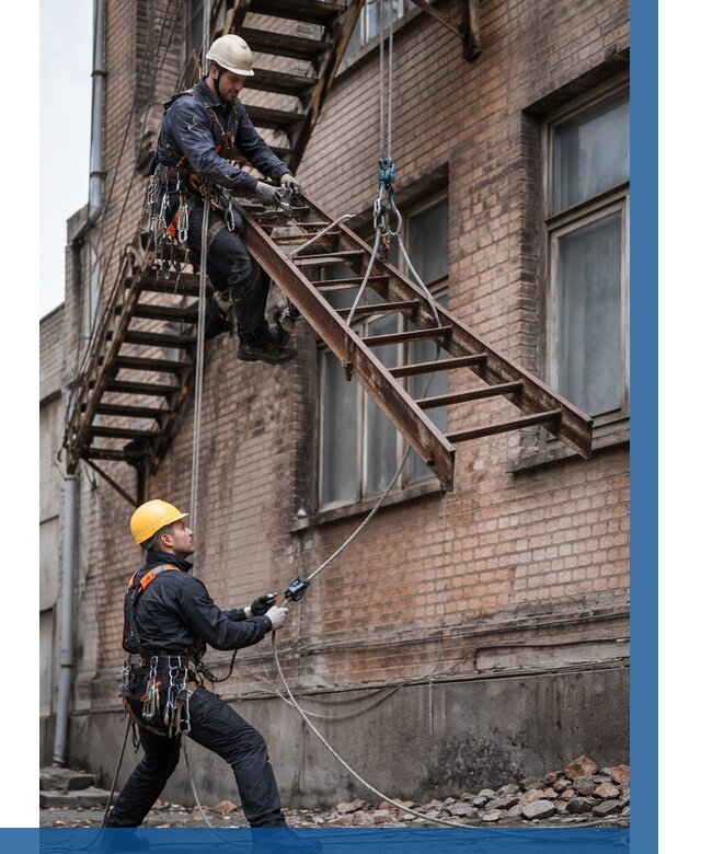 Демонтаж пожарной лестницы в Осинниках от 12301 р. | ВЫСОТНИК-Снн