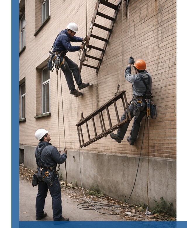 Демонтаж пожарной лестницы в Осинниках быстро и безопасно