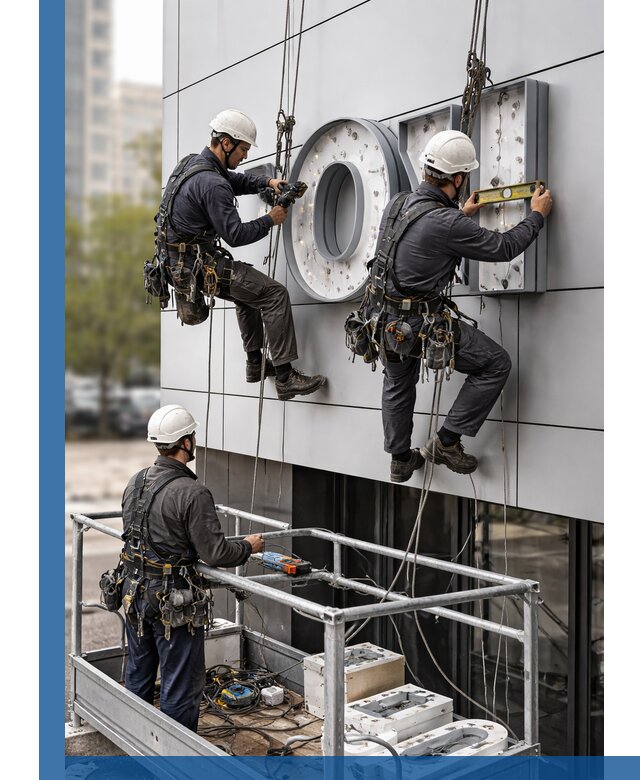 Профессиональный монтаж световых букв в Осинниках под ключ